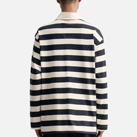 Pull en maille à logo personnalisé, pull en laine décontracté pour homme, pull en maille à manches longues, pull en maille rayé