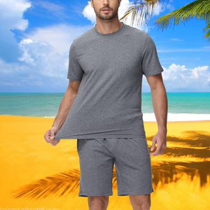 Conjuntos Deportivos Cortos de Verano para Hombre, Color Sólido, Lisos, al por Mayor, Camisetas de Moda Casual y de Playa para Jóvenes y Adultos - Product Image 5