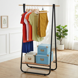 Support de cintre en bois multifonctionnel de qualité OEM vente en gros Taiwan ménage stockage meubles fabricant MIT - Product Image 1