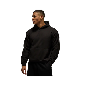 Sweat-shirt à capuche noir pour homme, couleur unie, en molleton de coton, style décontracté, avec poches, coupe classique, idéal pour l'automne - Product Image 4
