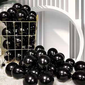 Palloncini Neri Piccoli da 5 Pollici, Confezione da 100, in Lattice Metallizzato Lucido, Spessi, per Elio, Matrimoni, Compleanni, Feste, 2 Accessori Gonfiabili per Palloncini - Product Image 1