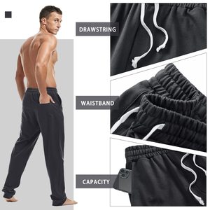 2026 Men's Pants Casual Sports Fleece <b>Slim</b> <b>Joggers</b> Wholesale Plus Size Straight Pattern Men's Trousers Embroidered Side Zipper - Product Image 4