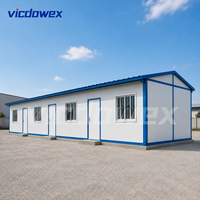 VICDOWEX Maison Modulaire de Luxe Contemporaine Intégrée Type T avec Isolation Thermique pour Camp de Construction et Salle à Manger
