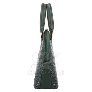 Sac à main en cuir véritable de haute qualité pour femmes, sac à main tendance avec logo personnalisé, sacs en cuir gaufré croco pour femmes - Product Image 4