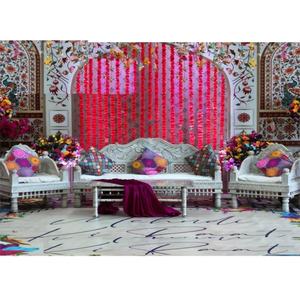 Conjunto de Muebles de Asientos para Ceremonia India Mehndi, Sofá de Madera Premium para Escenario, Sofá Elegante para Escenario Nupcial con Silla Lateral, Reino Unido - Product Image 1