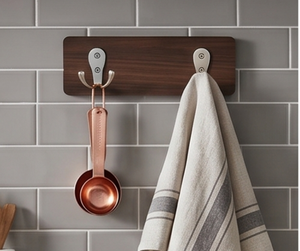 Premium Wood Wall Mounted <b>Hook</b> Rack With 3 Stainless Steel <b>Hooks</b> Minimalist Design For Clothing Storage Organization - Product Image 4