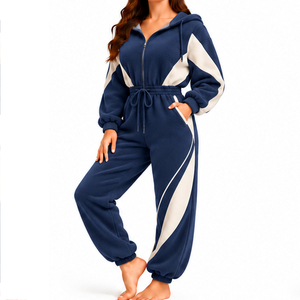 Combinaison en polaire pour femme, tenue confortable en une seule pièce pour l'hiver - Product Image 5