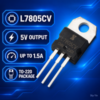 Régulateur de tension linéaire IC Stock L7805CV 5V 1.5A à trois bornes pour composant de gestion de l'alimentation 220V, pour la vente en gros