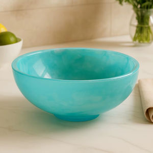 Bol de service décoratif de luxe en résine époxy polie, écologique et minimaliste, pour la décoration intérieure de table, ajoutant une profondeur artistique - Product Image 1