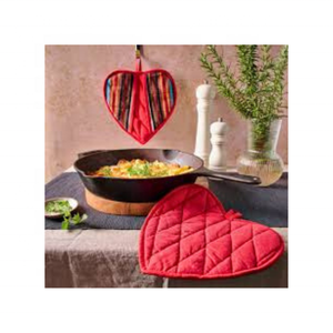 Support de pot écologique 100% coton brodé résistant à la chaleur matelassé pour la cuisine Heartin OEM ODM fabriqué en Inde - Product Image 1