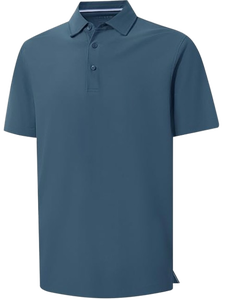 Camisas de Manga Corta para Hombre, Tejido Waffle, Secado Rápido, Absorción de Humedad, Formales, Deportivas, con Cuello, 100% Algodón, Color Sólido, Logotipo Personalizado - Product Image 4
