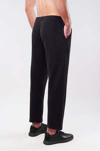 Pantalones Jogger de Algodón con Diseño Personalizado, Corte Regular, para Hombre, Color Negro, Tejido Texturizado Tipo Waffle, Pantalones Deportivos Suaves, OEM - Product Image 2