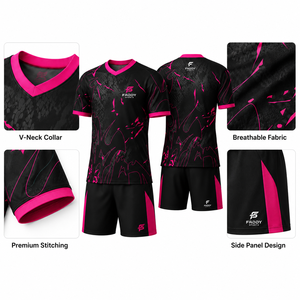 Ensemble de maillots de football personnalisés par sublimation, respirant, à séchage rapide, uniforme de football, vêtements d'entraînement, pour hommes, enfants, équipes sportives, kit de football - Product Image 4