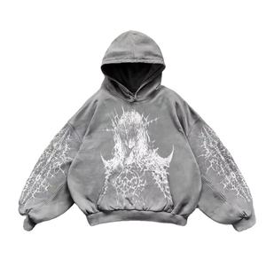Sweat à capuche pour homme, coupe classique, 100% coton molletonné, design hivernal respirant et écologique - Marque internationale GUJ - Product Image 3