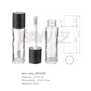 Tubes en plastique transparent avec bouchon à vis noir, conteneur transparent vide - Product Image 1
