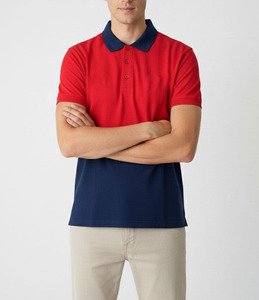 Chemise polo pour homme légère et respirante, couleur unie, coton, élégante, bicolore, manches courtes, mode été, services OEM - Product Image 4