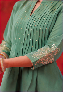 Conjunto de Kurta Angoori con Dupatta de Organza - Product Image 4