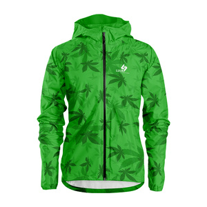 Chaqueta Cortavientos con Capucha para Hombre, Estilo Urbano, Cierre de Cremallera, Antibacteriana, Impermeable, Transpirable, 100% Nailon - Product Image 2