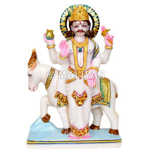 รูปปั้นพระนักรบชันดรา นาวากราชา ทำจากหินอ่อน |   พระพุทธรูปพระจันทราเดว ทำด้วยมือจากหินอ่อน - Product Image 1