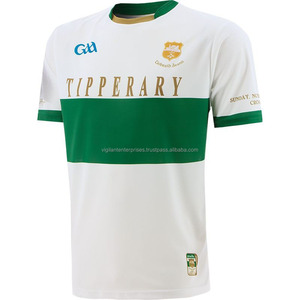 เสื้อฟุตบอลผ้าโพลีเอสเตอร์100% พรีเมี่ยม GAA ชุดเล่นฟุตบอลแขนสั้นประสิทธิภาพสูงดีไซน์สีพื้น - Product Image 1
