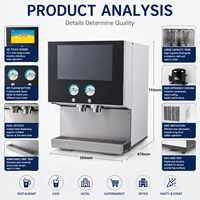 Automatische yoghurtdispenser met dubbele kop, commerciële yoghurt serveermachine voor restaurants en ontbijtgelegenheden