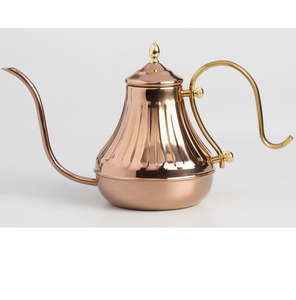 Cafetière et théière en métal de style arabe faite à la main, pot de service traditionnel du Moyen-Orient Dallah pour les amateurs de café - Product Image 3