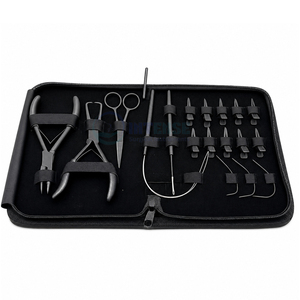 Hair Extension Loop Tool Kit Stainless Steel Hook <b>Needle</b> With Silicone Lined <b>Beads</b> Professional Salon Use Wholesale - Product Image 4
