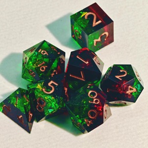 Jeu de dés en résine standard mathématique, dés polyédriques équilibrés en résine pour jeux de table professionnels et jeux de rôle, vente en gros - Product Image 4