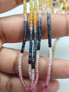 Perles Rondelles Multicolores Facettées en Saphir 2026, de 2mm à 3mm, Couleurs Mixtes, pour Colliers Perlés et Occasions Cadeaux - Product Image 3