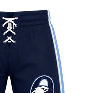 Shorts de sport pour hommes, bleu marine, imprimés sublimés, en polyester, avec cordon de serrage et bande latérale, pour l'entraînement et les tenues d'équipe - Product Image 6