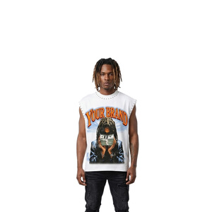 Camiseta sin mangas con gráfico de diamantes de imitación personalizados, 100% algodón jersey, tela suave, estilo vintage, para uso cómodo unisex. - Product Image 6