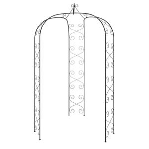 Arche de jardin en acier thermolaqué durable, finition noire, 70,9x100,4 pouces, produit de clôture, treillis et portails - Product Image 2