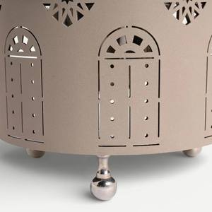 Calentador de Comida con Diseño de Palmera Dorada, Base Gris Mate con Corte Láser y Tapa de Cúpula Dorada Pulida, para Buffets de Lujo con Temática Tropical - Product Image 3