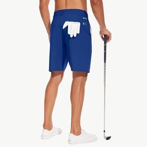 Pantalones cortos de golf clásicos, suaves y ligeros, mezcla de poliéster, cintura cómoda, estilo tradicional para el club y uso al aire libre - Product Image 2