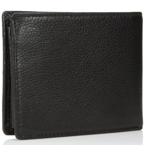 Portefeuille fin en cuir véritable vintage unisexe avec fermeture pliante, design minimaliste, usage quotidien, pour homme, noir - Product Image 6