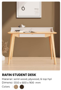 Modern Scandinavian Wood Writing <b>Desk</b> With Storage <b>Drawer</b> For Home Office Furniture - Product Image 6