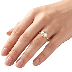 Anillo Solitario de Oro Sólido de 10K, 14K, 18K con Diamante de Laboratorio de Corte Redondo Rosa, Banda Infinita Trenzada, Certificado IGI, Color DEF, Claridad VS VVS - Product Image 4