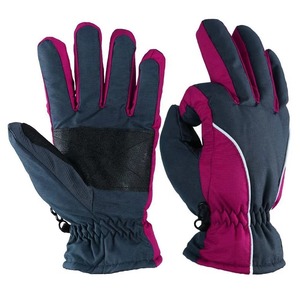 Gants de ski imperméables en PU bleu marine et magenta, gants d'hiver pour snowboard, doigts entiers, poignet élastique, gants de neige imperméables - Product Image 4