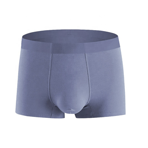 Calzoncillos bóxer sin costuras de cintura media para hombre, de spandex, transpirables, de punto, de secado rápido, con logo personalizado, lisos, para uso diario, al por mayor - Product Image 3