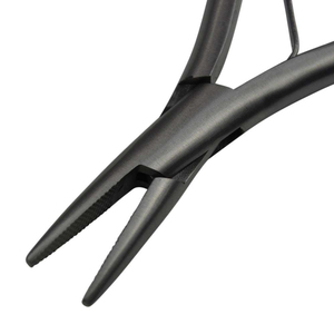 Professional Eco-Friendly Matte Black Stainless Steel Hair Extension <b>Pliers</b> Kit Micro Ring Bead Link Installation Removal - Product Image 6