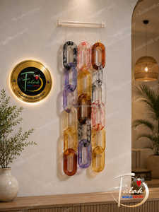 Adornos de Pared de Cadena Acrílica Modernos Personalizados, Hechos a Mano, Decoración Ornamental Colgante para el Hogar, Arte para Cumpleaños, Bodas, Diwali y Festivales - Product Image 6