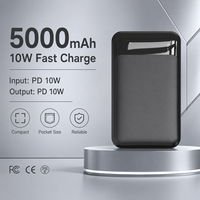 Batterie externe compacte 5000 mAh en gros, chargeur de téléphone portable 10 W avec personnalisation du logo pour les marchés de détail et de cadeaux en extérieur B2B