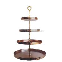 <strong>Best</strong> Selling High Quality Copper Metal 4 Layer Cup <strong>Cake</strong> Stand Etagere