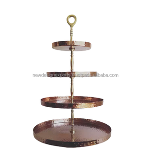 Best Selling High Quality Copper Metal 4 Layer <b>Cup</b> Cake Stand Etagere - Product Image 1