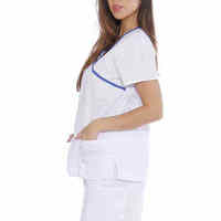 Ensemble de blouses médicales pour femmes, col en V, tricoté, uniforme d'infirmière, vêtements de travail hospitaliers, blouses médicales personnalisées