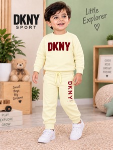 Export Quality Stockify Kids <b>Winter</b> Full Sleeve Branded Sweatshirt Pant Set Stylish <b>Warm</b> Casual Clothing For Kids For Sale - Product Image 2