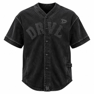 Maillot de baseball personnalisé avec logo OEM, séchage rapide, antibactérien, gaufré, pour softball, entièrement boutonné, 100 % polyester, vierge - Product Image 1