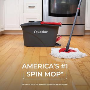 EasyWring Standard <b>Red</b> Gray Microfiber for Spin <b>Mop</b> Efficient Bucket Floor Cleaning System - Product Image 2
