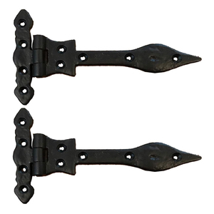 Cast Iron Strap Hinges Wholesale Antique Black Wrought Iron Gate T Hinge <b>Hardware</b> Factory Direct Rustproof Spear Tip <b>Barn</b> <b>Door</b> - Product Image 1