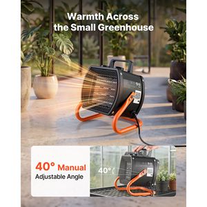 Calentador Eléctrico PTC de 1500W, Ventilador Calefactor con Modos de Calor Bajo y Alto, 40 Ángulos Ajustables, Protección Contra Sobrecalentamiento - Product Image 4